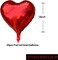 20PCS 18-Inch Red Foil Heart Balloons – Mylar Heart-Shaped Decorations for Valentine’s Day, Birthday, Wedding, and Baby Shower Parties